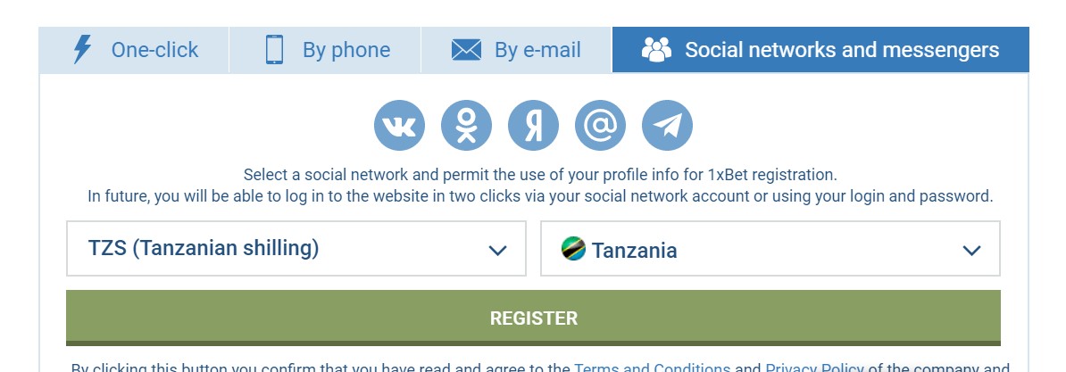 Registration using a Social Network